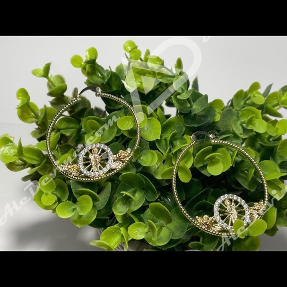 San Judas Hoop Earrings (gold plated) - Picture 1 of 7